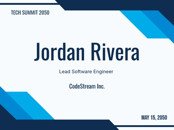 Free Conference Name Tag Template to Edit Online