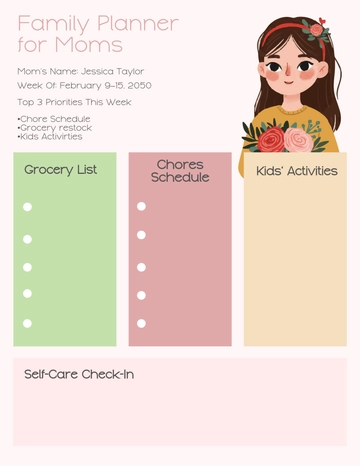Free Family Planner for Moms Template to Edit Online
