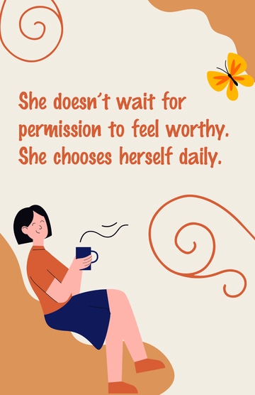 Free Girl Self-Love Poster Template to Edit Online