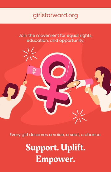 Free Girl Equality Poster Template to Edit Online
