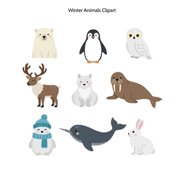 Free Winter Animal Clipart to Edit Online