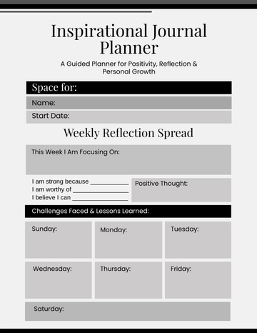 Free Inspirational Journal Planner Template to Edit Online