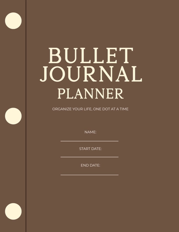 Free Bullet Journal Planner Template to Edit Online