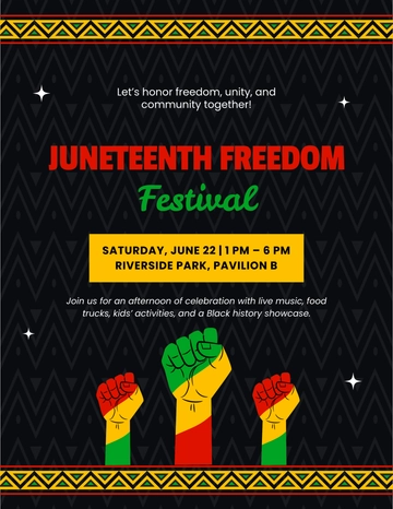 Free Printable Juneteenth Flyer Template to Edit Online