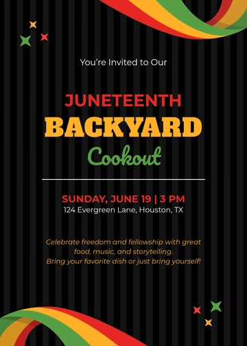Free Juneteenth Invitation Template to Edit Online