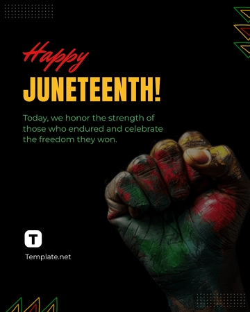 Free Happy Juneteenth Template to Edit Online