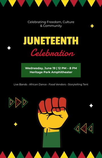 Free Juneteenth Celebration Template to Edit Online