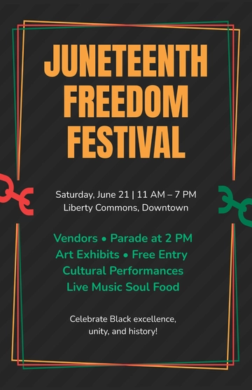 Free Juneteenth Festival Template to Edit Online