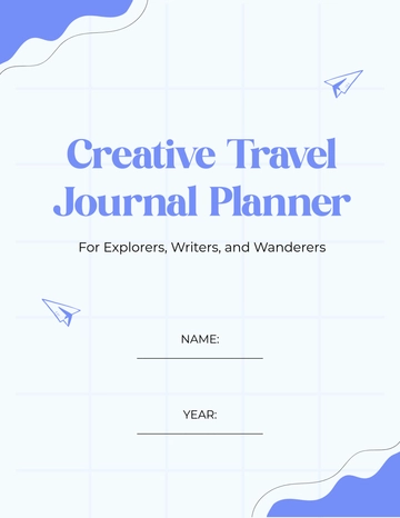 Free Creative Travel Journal Planner Template to Edit Online