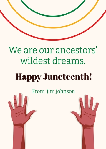 Free Juneteenth Wishes Template to Edit Online