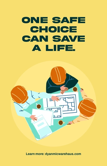 Free Professional Safety Site Poster Template to Edit Online