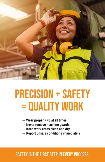 Free Manufacturing Safety Poster Template to Edit Online