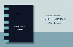 Startup Advisor Contract Template