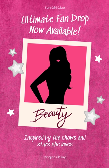 Free Fan Girl Editable Poster to Edit Online