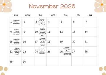 Content Photo Calendar Template to Download
