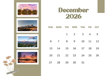 Photo Calendar Template to Download