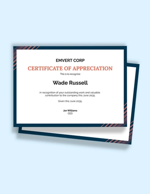 Thank You Appreciation Certificate Template