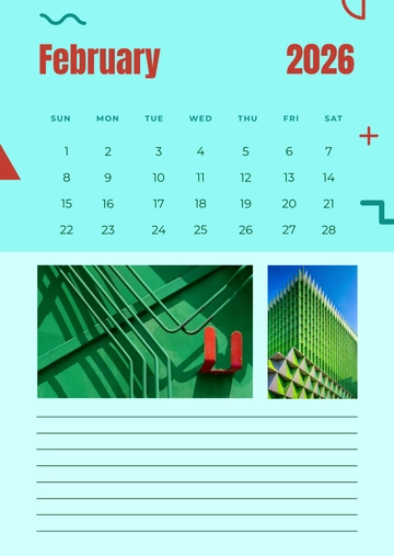 Free Lined Background Photo Calendar Template to Edit Online
