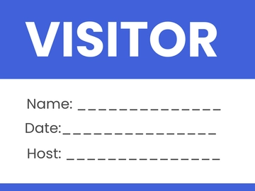 Free Visitor Name Tag Template to Edit Online
