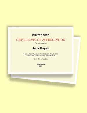 Printable Thank You Certificate Template