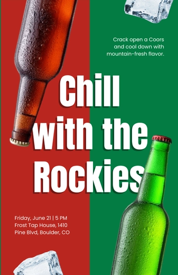 Free Coors Beer Poster to Edit Online