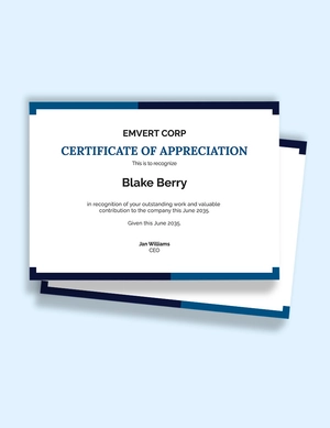 Editable Thank You certificate Template
