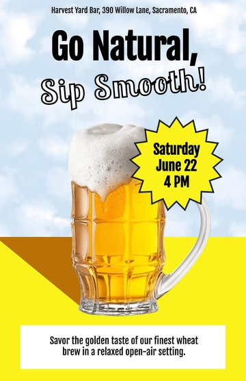 Free Natural Wheat Beer Poster to Edit Online