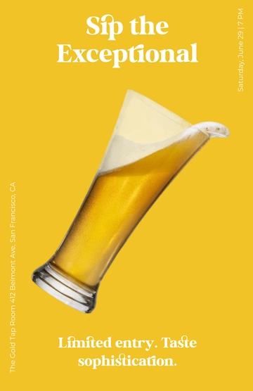 Free Exquisite Beer Poster Design to Edit Online