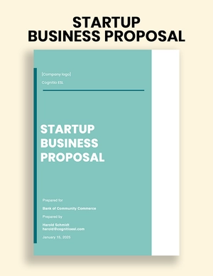 Business Proposal for Startup Company Template