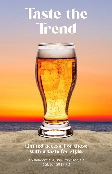Free Fashionable Beer Poster to Edit Online