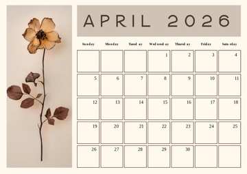 Free Wall Photo Calendar Design Template to Edit Online