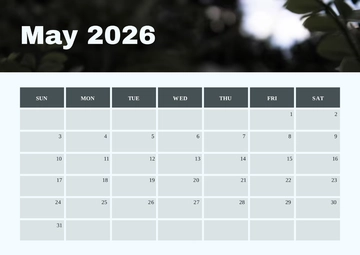 Free Weekly Photo Calendar Template to Edit Online