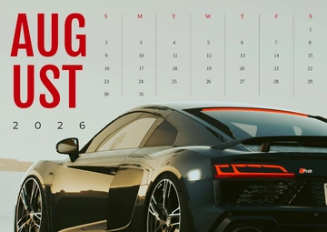 Free Modern Photo Schedule Calendar Template to Edit Online