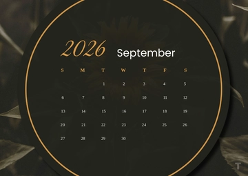 Free Circle Photo Calendar Template to Edit Online