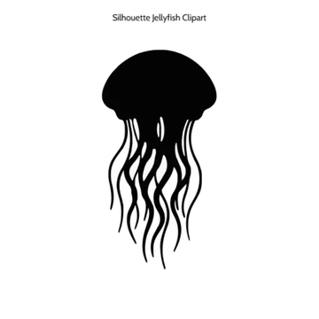 Free Silhouette Jellyfish Clipart to Edit Online