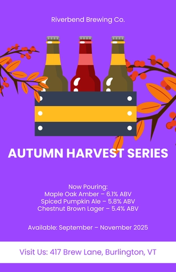 Free Seasonal Beer Poster Template to Edit Online