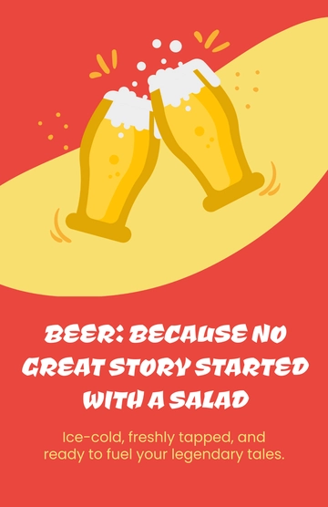 Free Beer Memes Poster Template to Edit Online