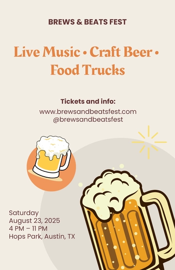 Free Colorful Beer Event Poster Template to Edit Online