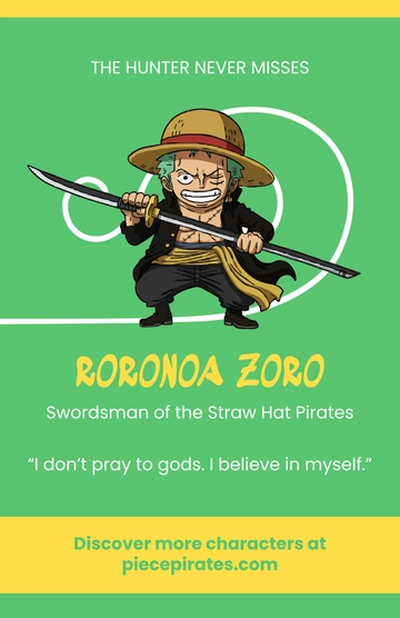 Free One Piece Character Poster Template to Edit Online