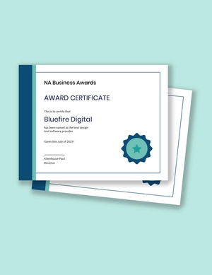 Business Award Certificate Template