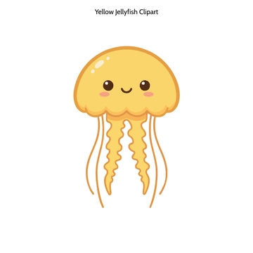 Free Yellow Jellyfish Clipart to Edit Online