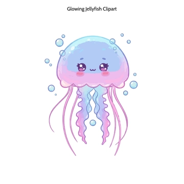 Free Glowing Jellyfish Clipart to Edit Online
