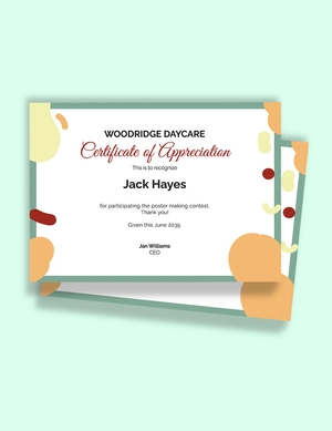 Thank You Certificate For Kids Template