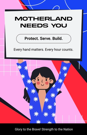 Free Motherland Propaganda Poster Template to Edit Online