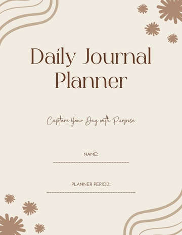 Free Daily Journal Planner Template to Edit Online