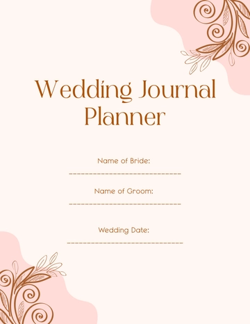 Free Wedding Journal Planner Template to Edit Online