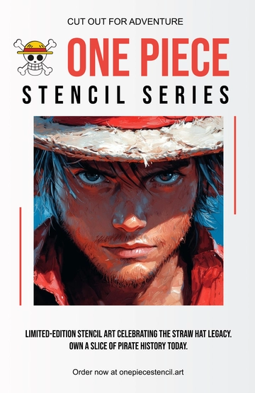Free One Piece Stencil Poster Template to Edit Online