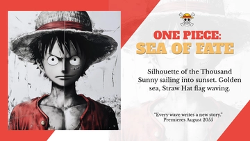 Free Horizontal One Piece Poster Design Template to Edit Online
