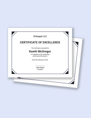 Blank Award Certificate Template