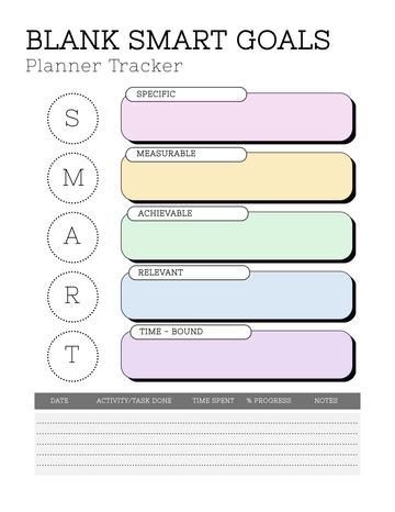 Free Blank SMART Goals Planner Tracker Template to Edit Online
